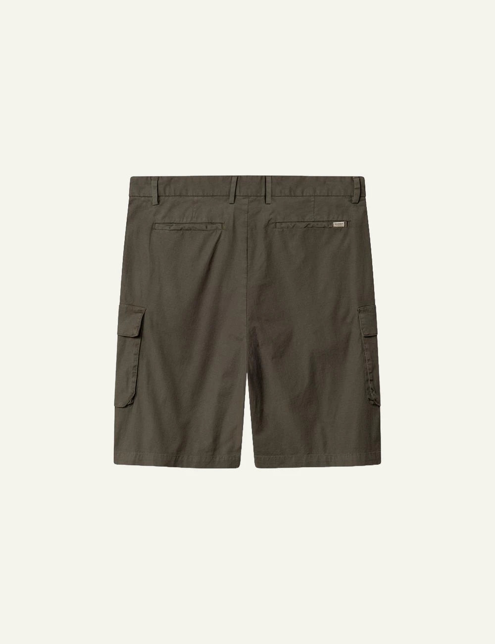 Gabba cargo shorts relaxed fit khaki side pockets back view