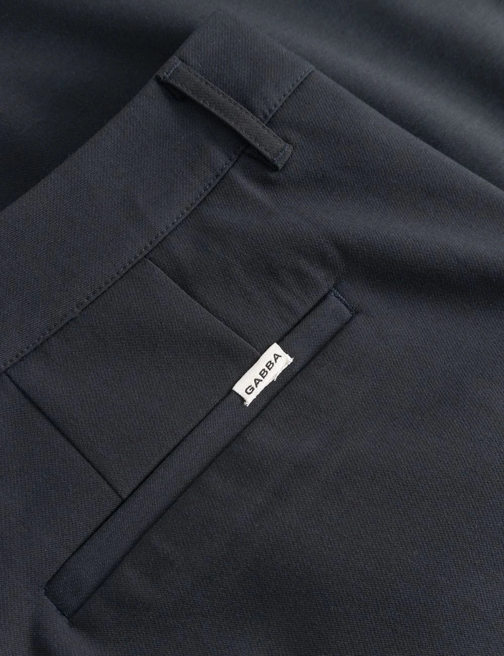 Gabba chino shorts navy relaxed fit pleated detail back view
