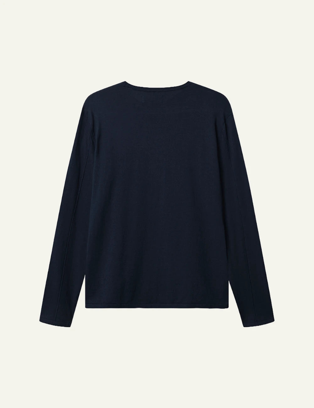 Gabba cotton knit long sleeve navy regular fit back view