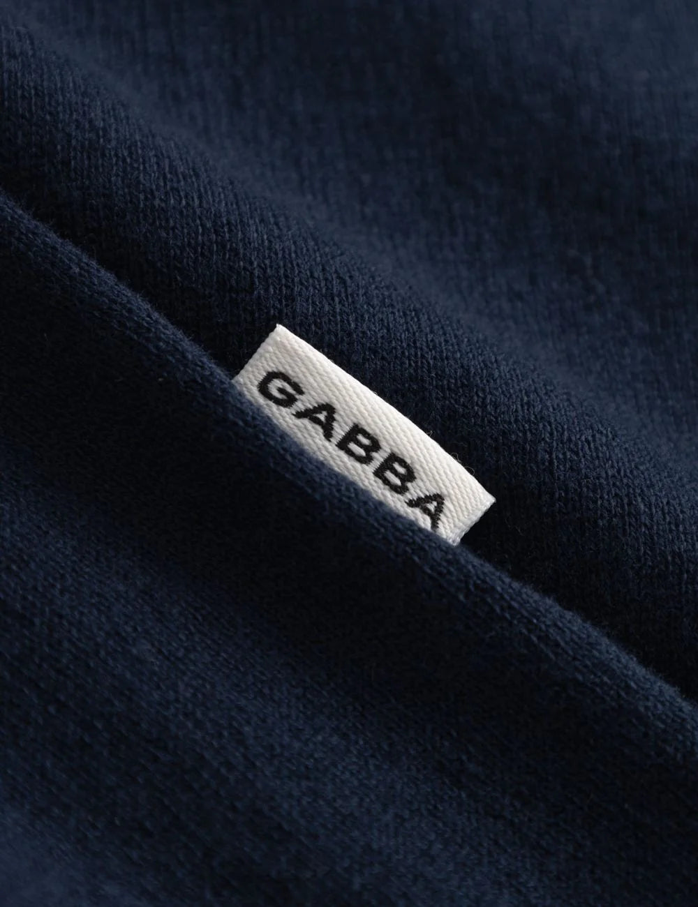 Gabba cotton knit long sleeve navy regular fit logo view