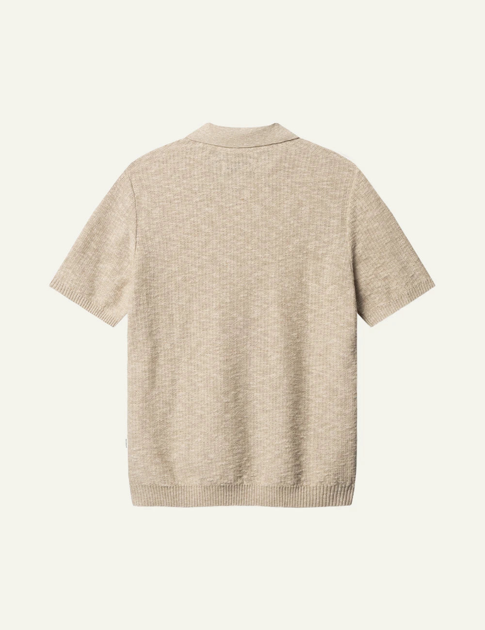 gabba knitted polo shirt beige back flat view