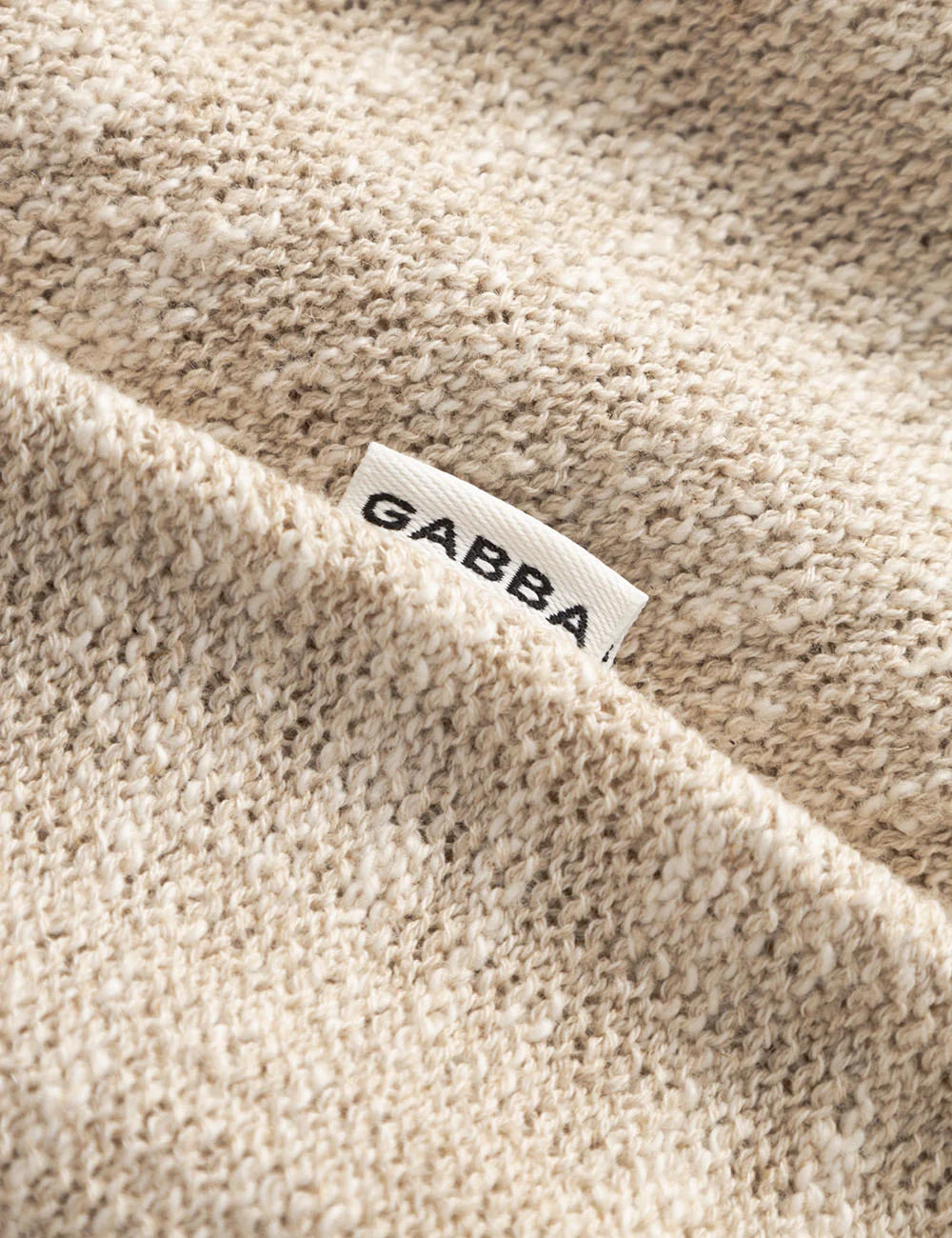 gabba knitted polo shirt beige logo view