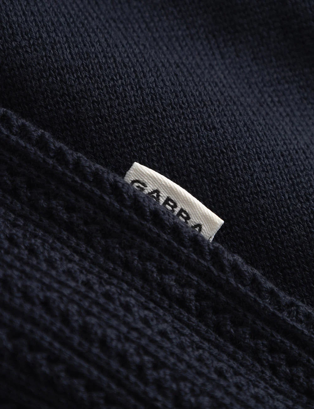 gabba knitted short sleeve shirt navy logo view