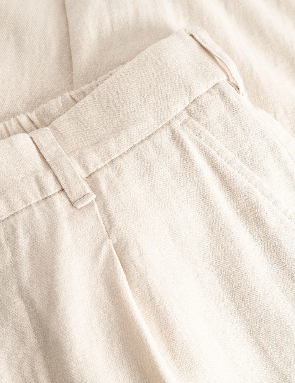 gabba linen trousers cream side detail view 