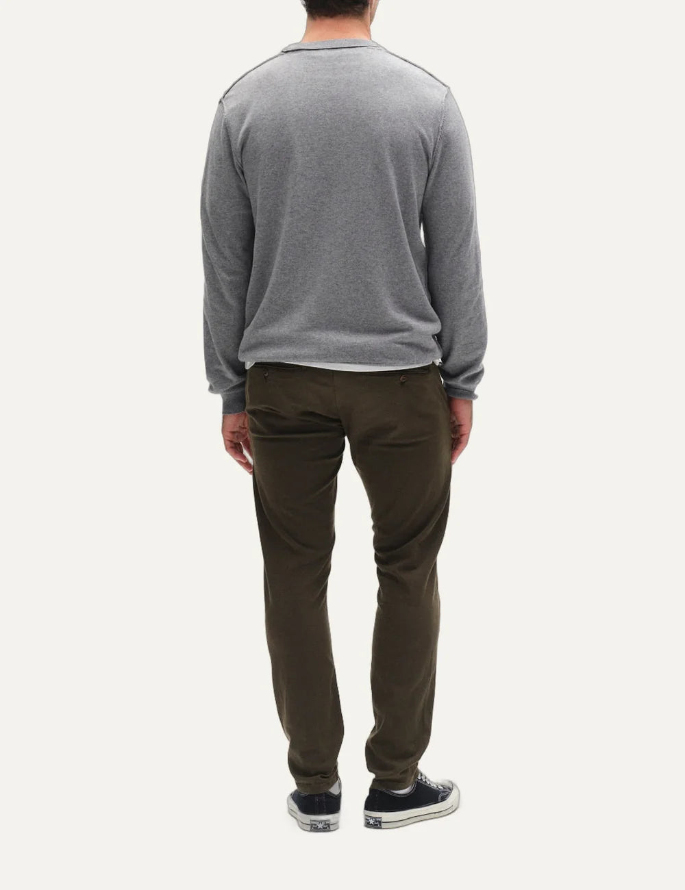 Gabba Men’s Brown Army Slim-Fit Chino Pants back