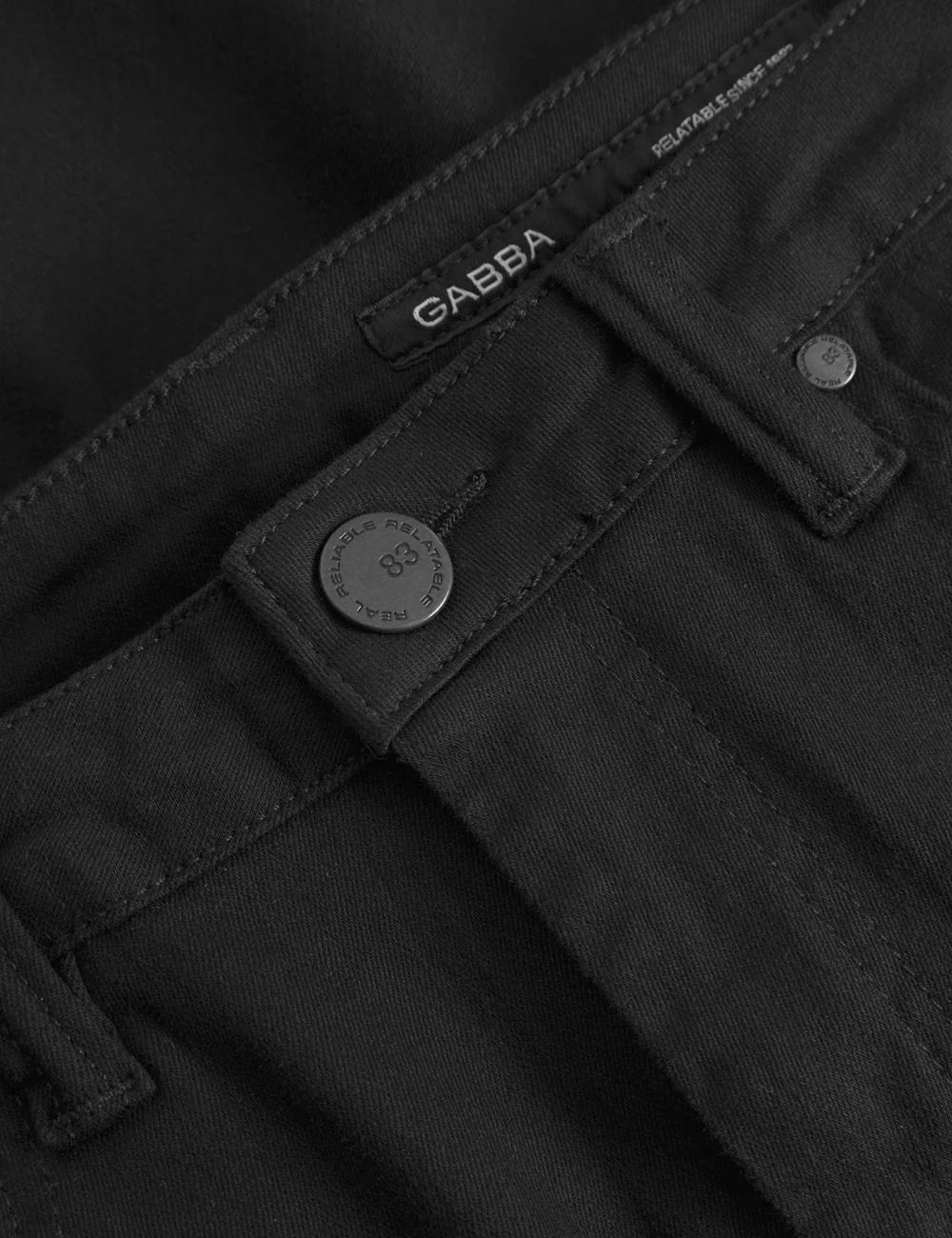 Gabba Men’s Black Slim-Fit Stretch Jeans detail