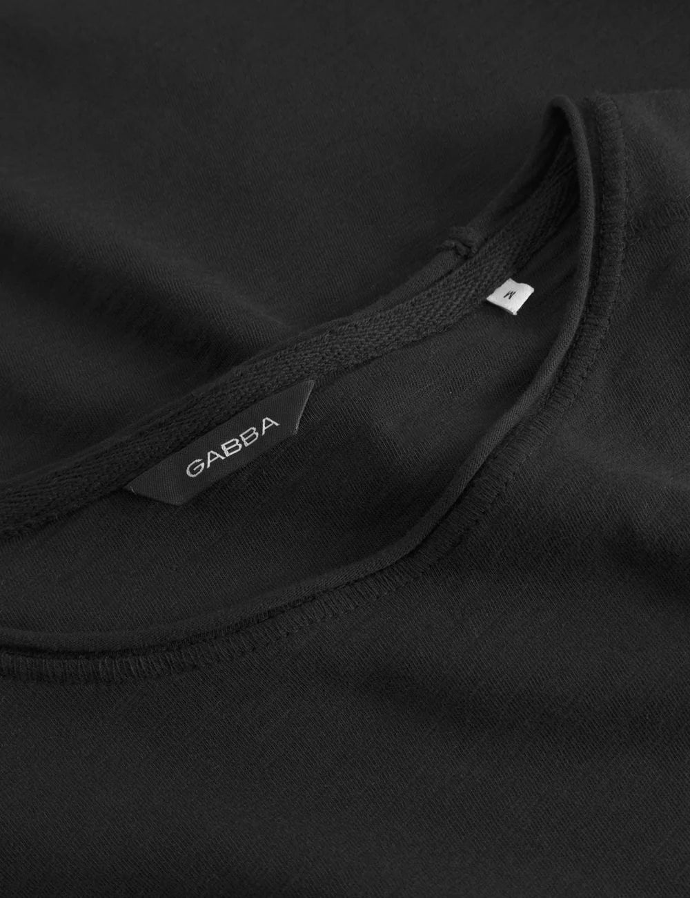 Gabba Men’s Black Textured Cotton T-Shirt detail