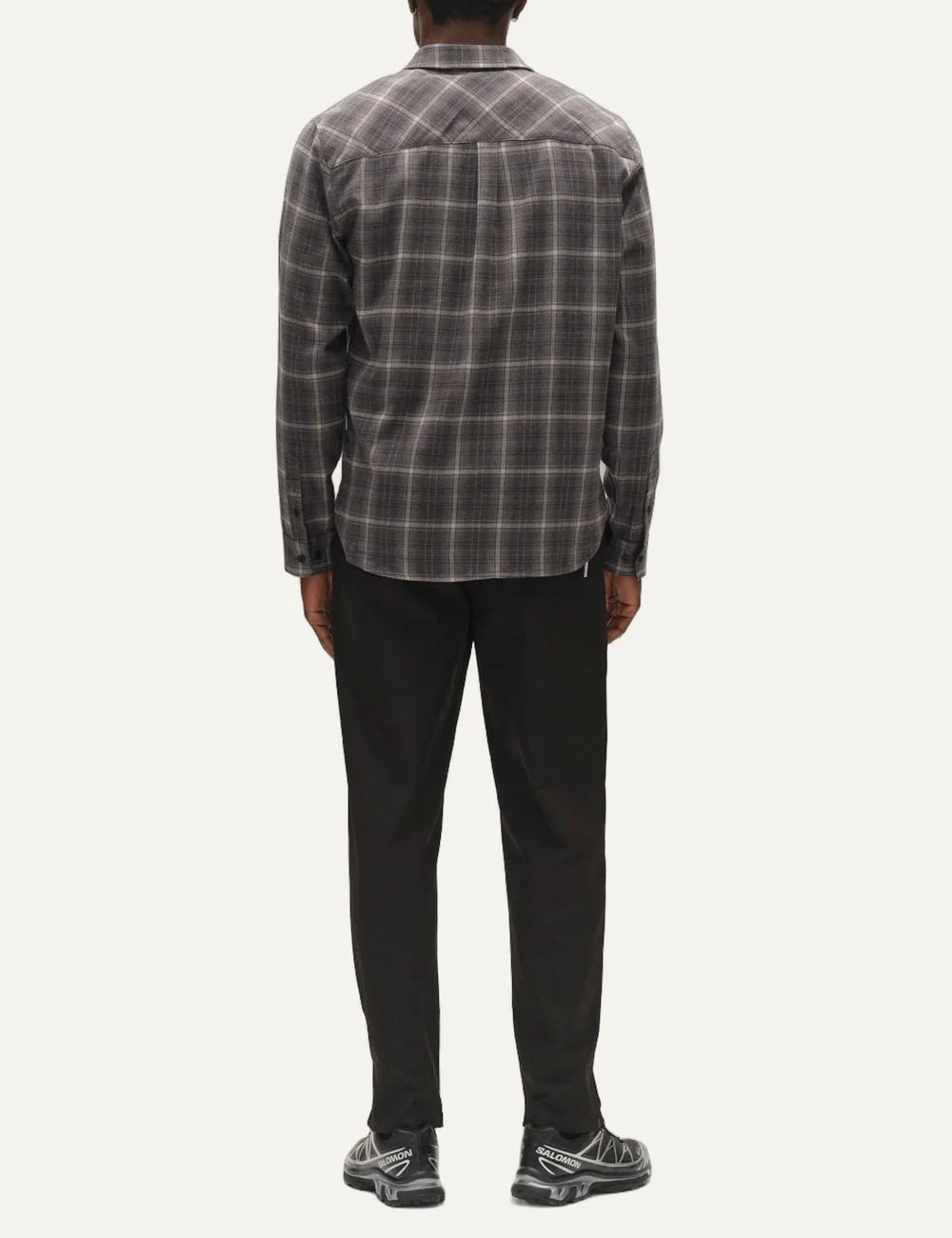 Gabba Men’s Grey Checked Long-Sleeve Shirt back