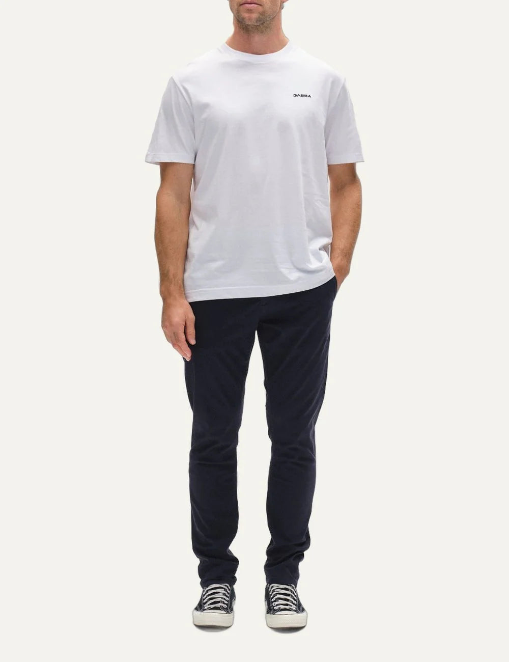 Gabba Men’s Navy Slim-Fit Chino Pants full body