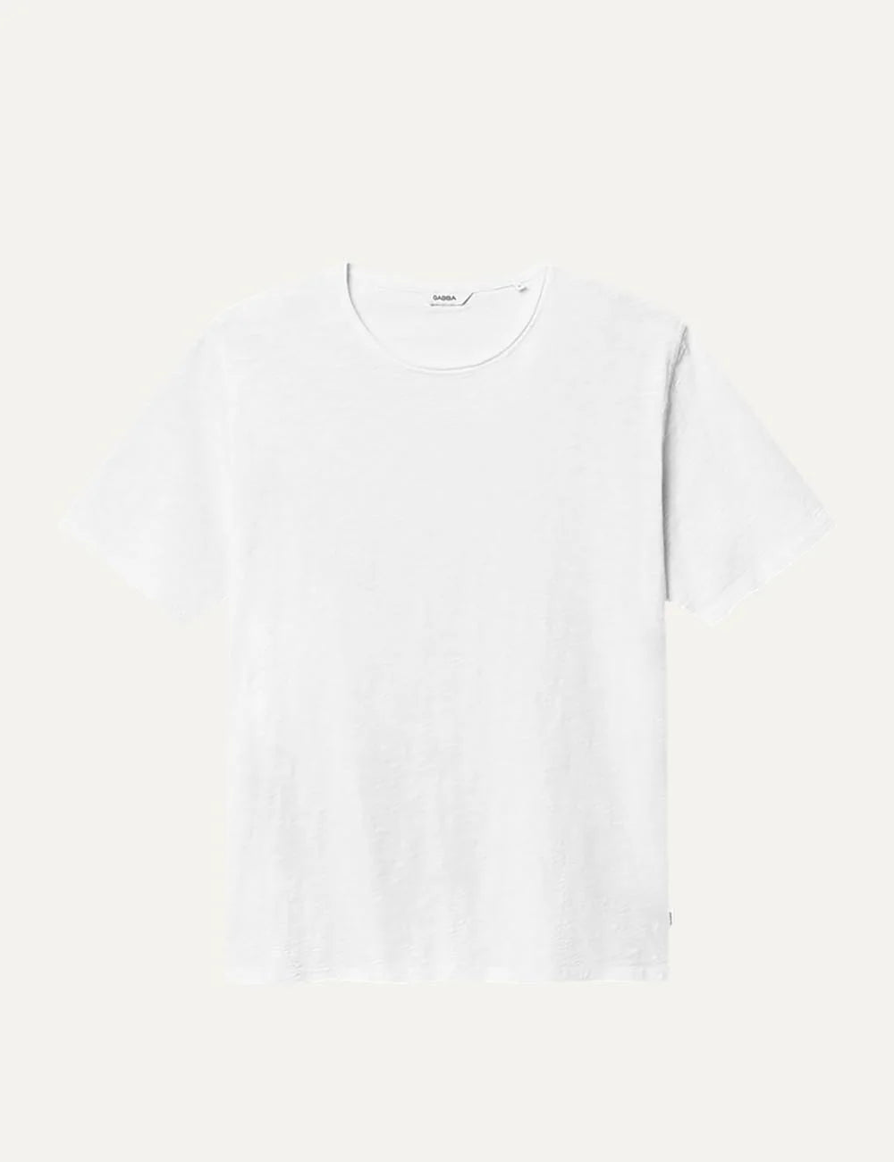 Gabba Men’s White Textured Cotton T-Shirt