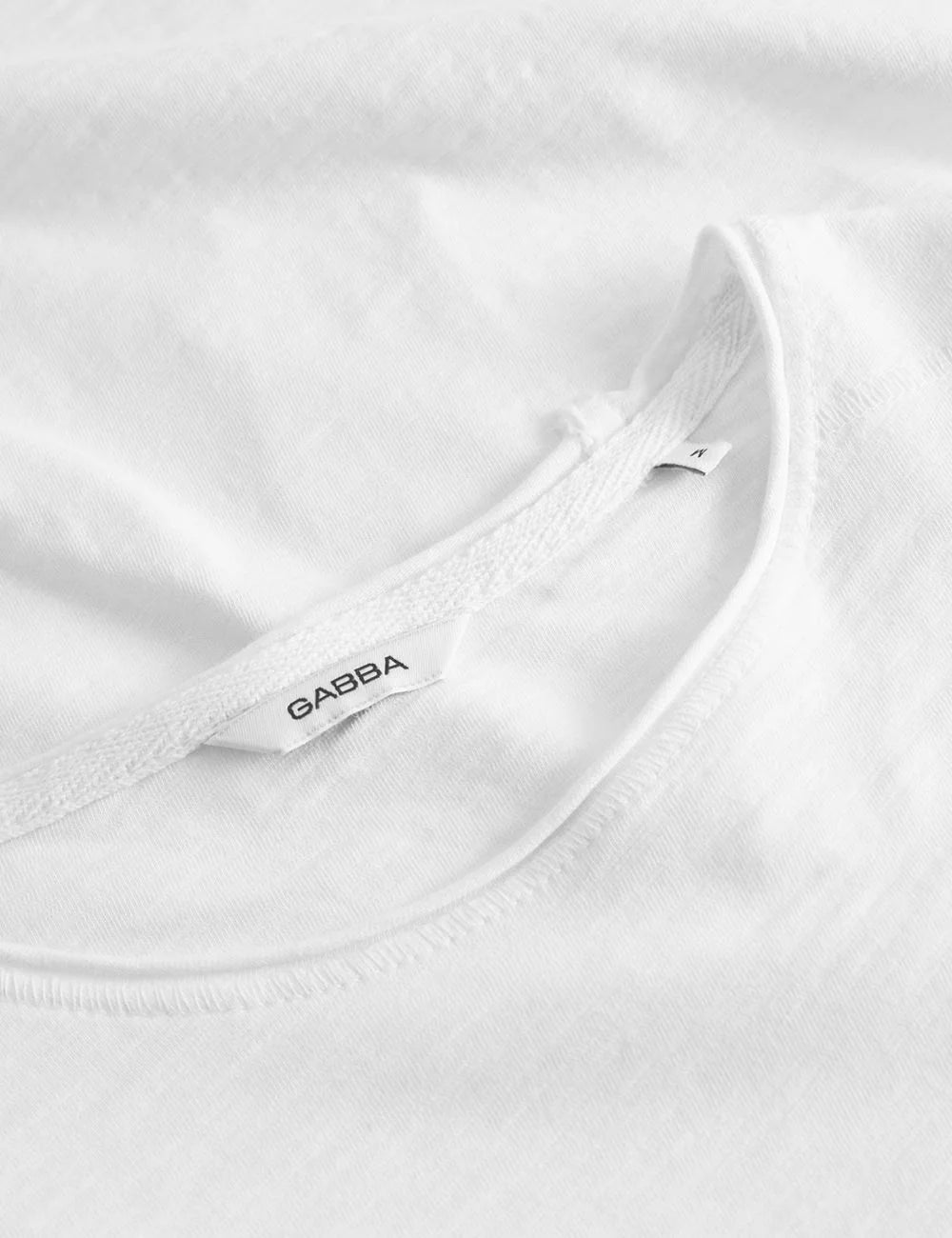 Gabba Men’s White Textured Cotton T-Shirt detail