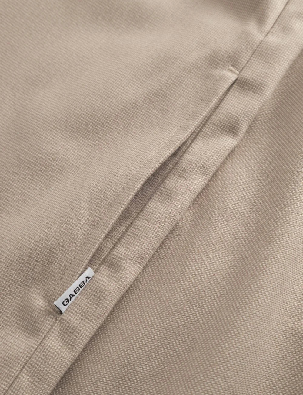 Gabba overshirt beige micro pattern button front chest pockets pocket view