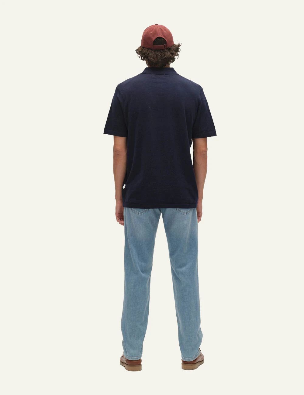 Gabba light blue jeans regular fit stretch denim back view