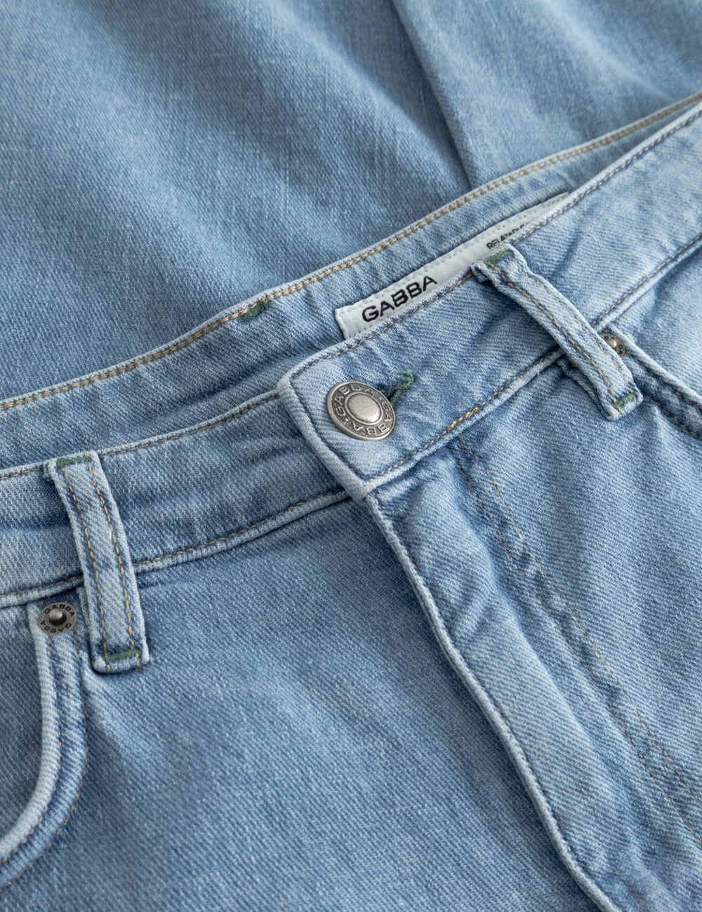 Gabba light blue jeans regular fit stretch denim front detail view
