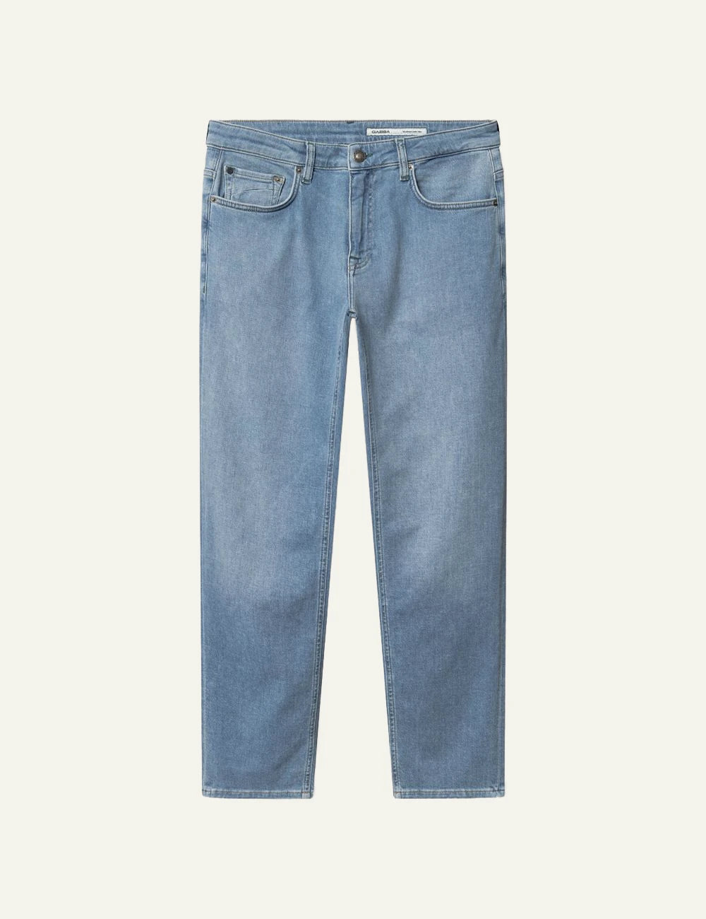 Gabba light blue jeans regular fit stretch denim front flat view