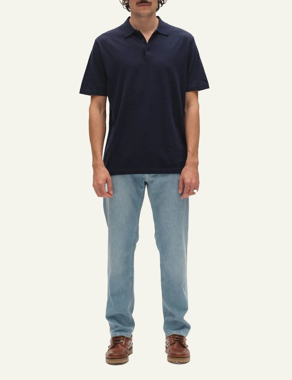 Gabba light blue jeans regular fit stretch denim front model view
