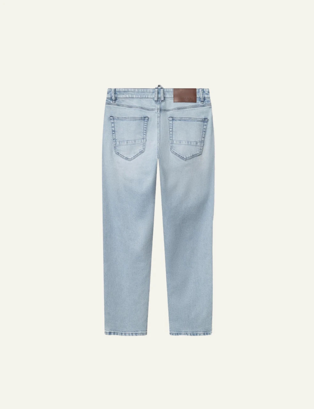 Gabba relaxed tapered jeans light blue bleached wash back view