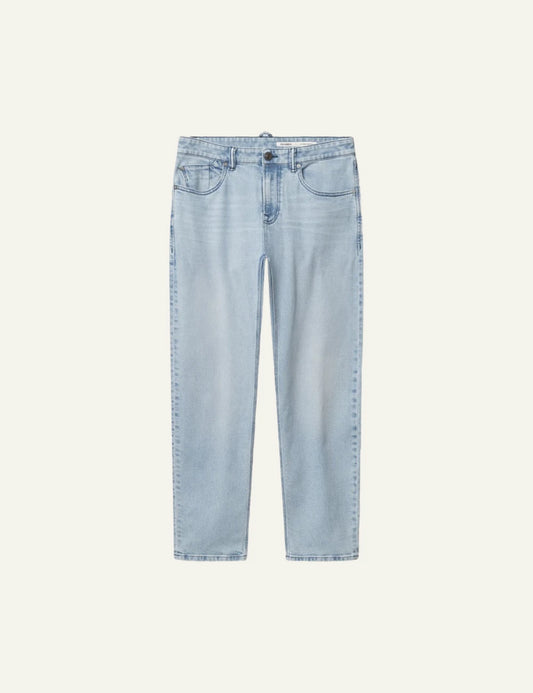 Gabba relaxed tapered jeans light blue bleached wash front view