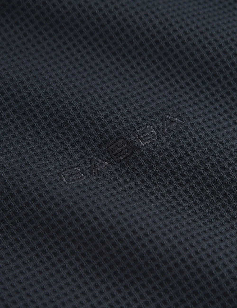 gabba textured polo shirt navy logo view
