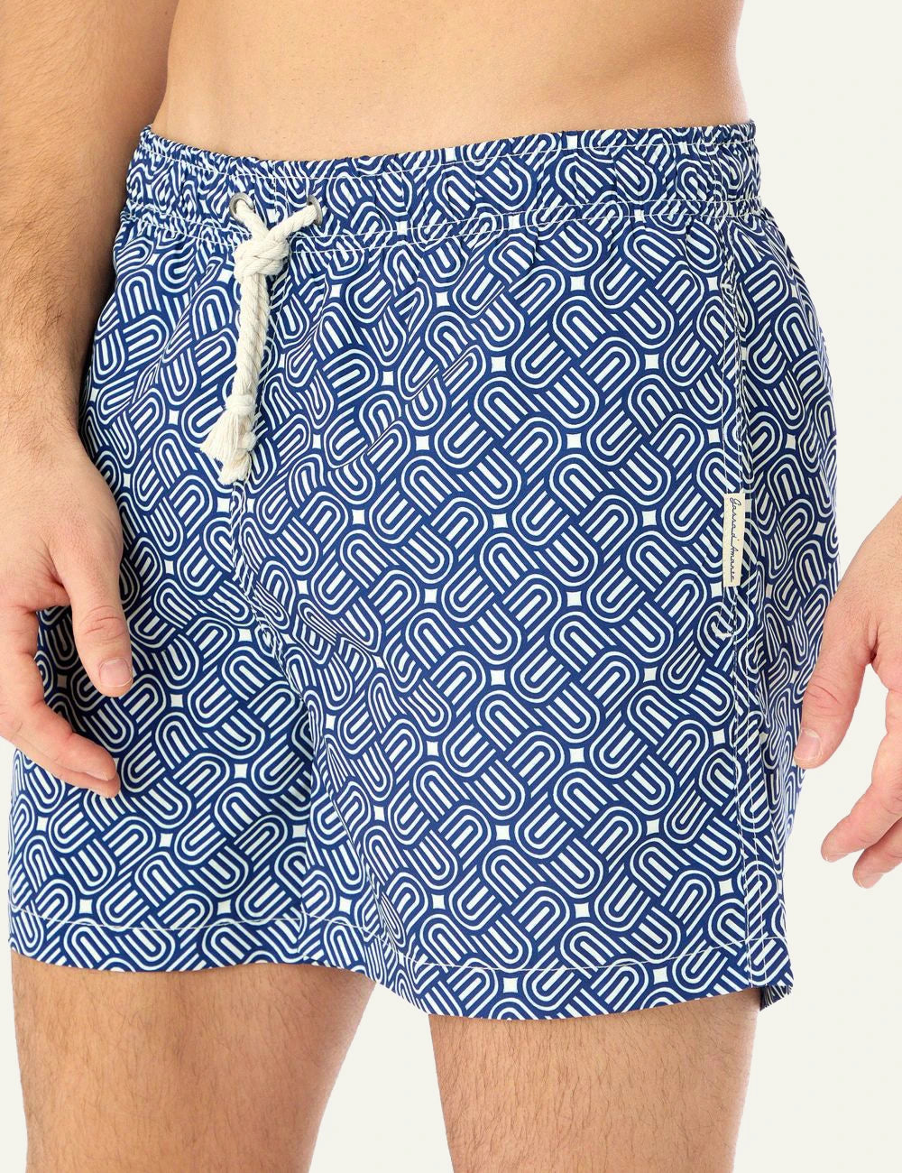 Gassa dAmante Furore blue abstract swim shorts side