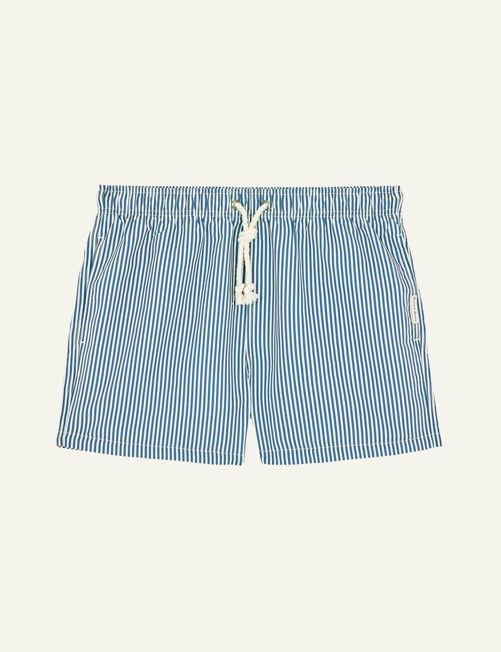 Gassa dAmante Tropea blue striped swim shorts front