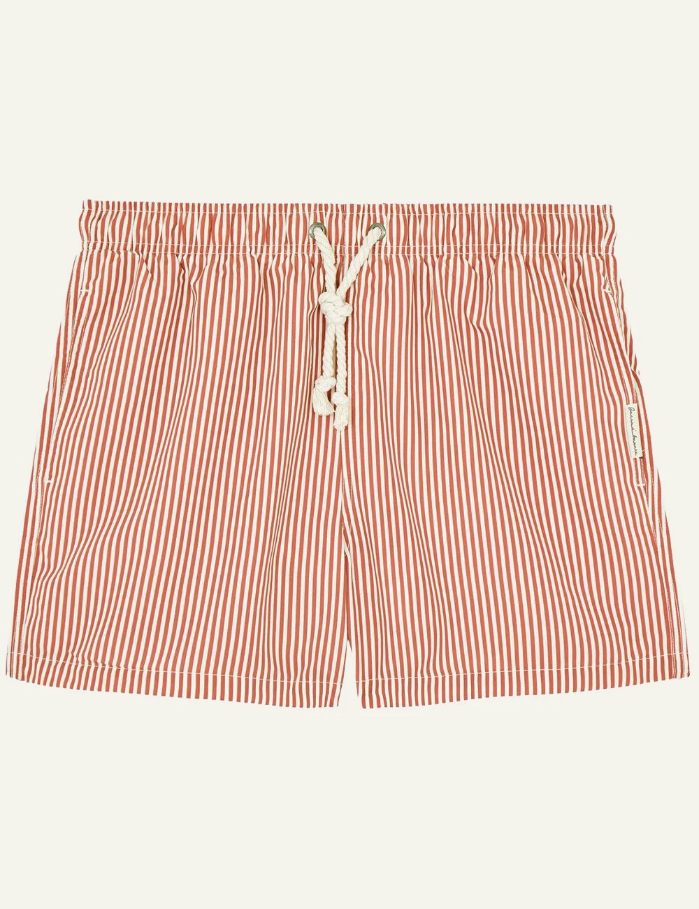 Gassa dAmante Tropea orange striped swim shorts front