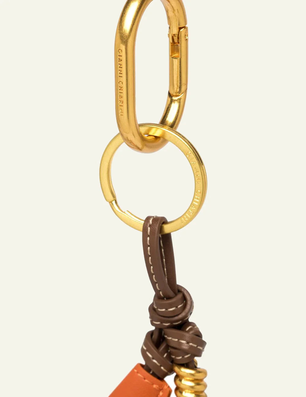 gianni chiarini bag charm orange front link