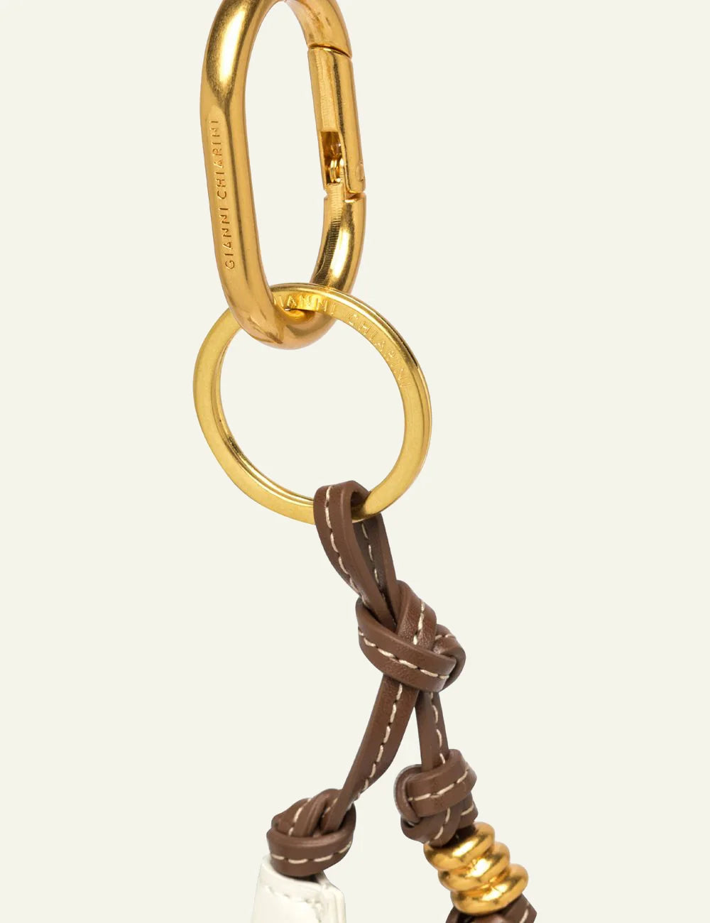 gianni chiarini bag charm white front link