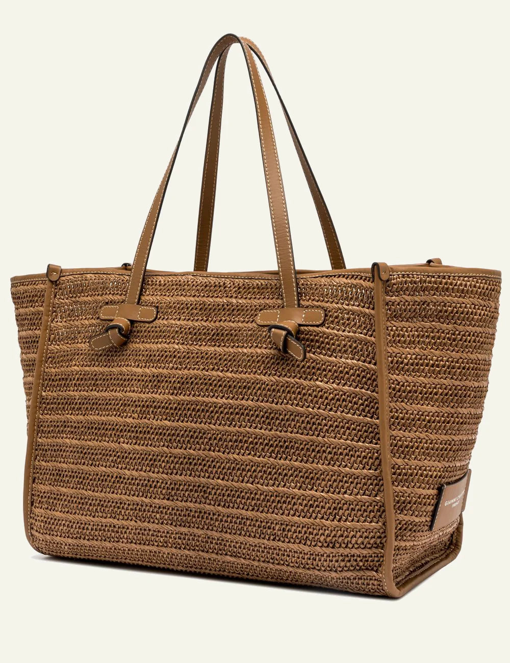 gianni chiarini marcella shopping bag straw side