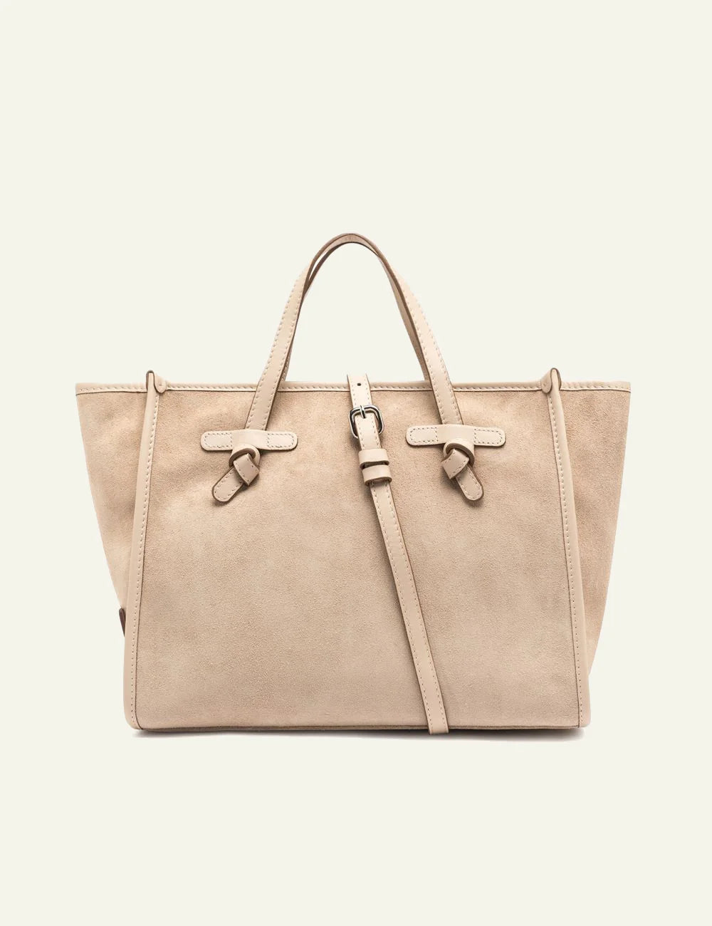 gianni chiarini marcella shopping bag suede beige front