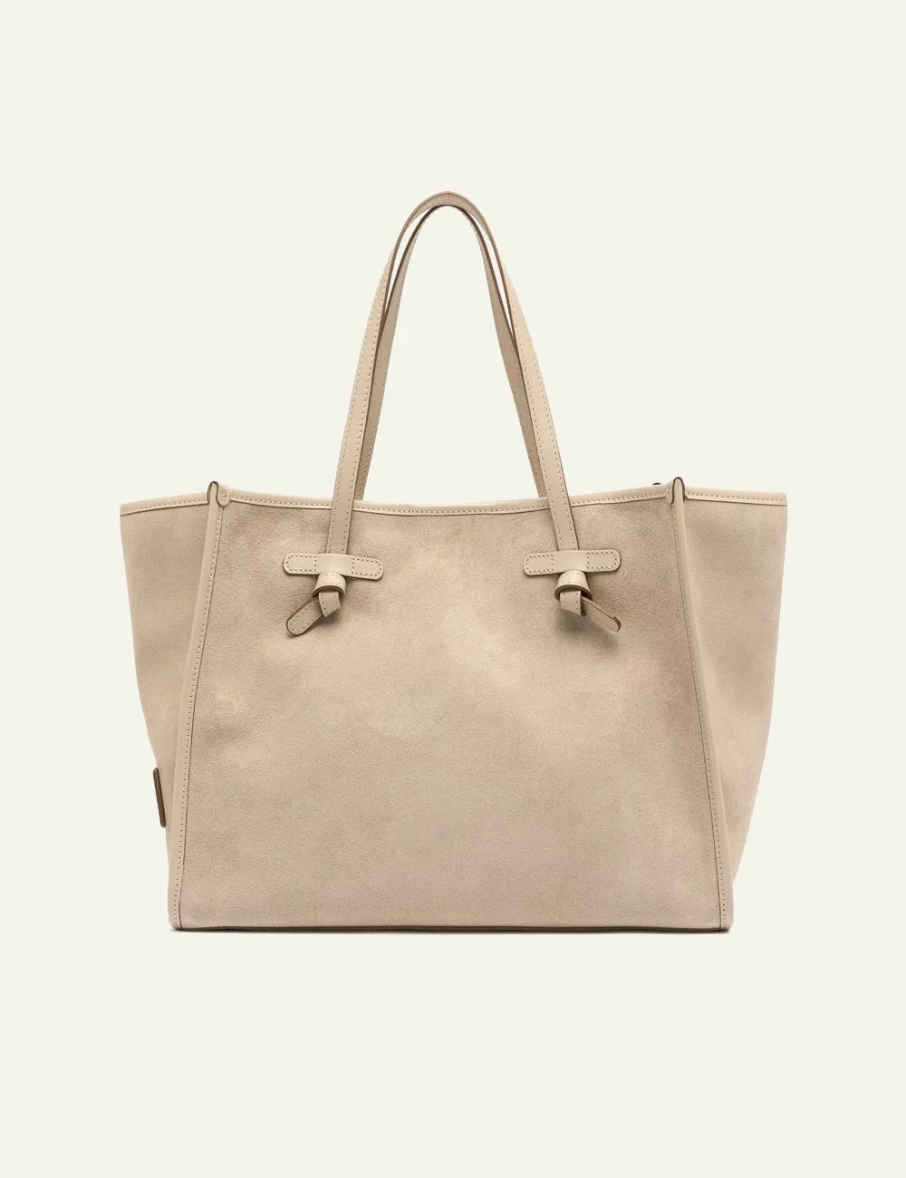gianni chiarini marcella shopping bag suede ecru front