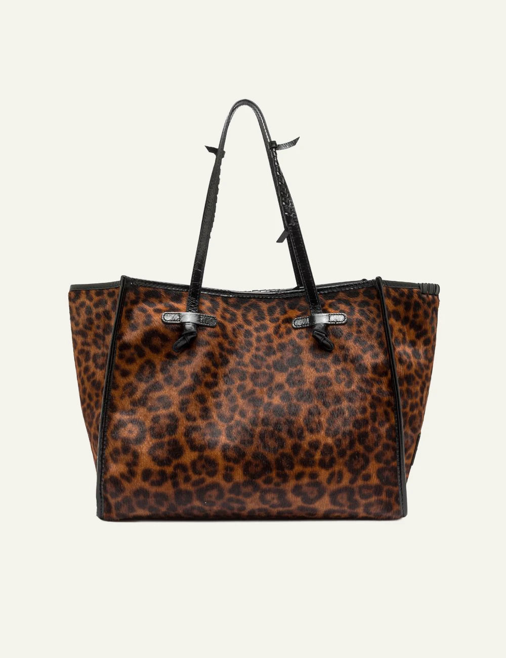 Women's Gianni Chiarini Marcella Crafty Leo large leopard print pony effect leather shopping tote bag