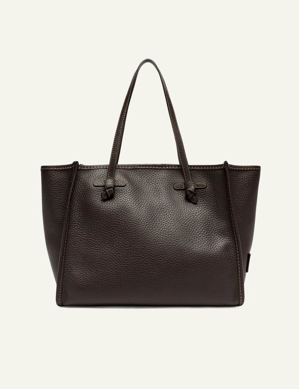 Women's Gianni Chiarini Marcella Hiking large brown double grain leather shopping tote bag