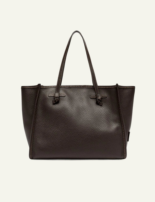 Women's Gianni Chiarini Marcella Hiking large brown double grain leather shopping tote bag