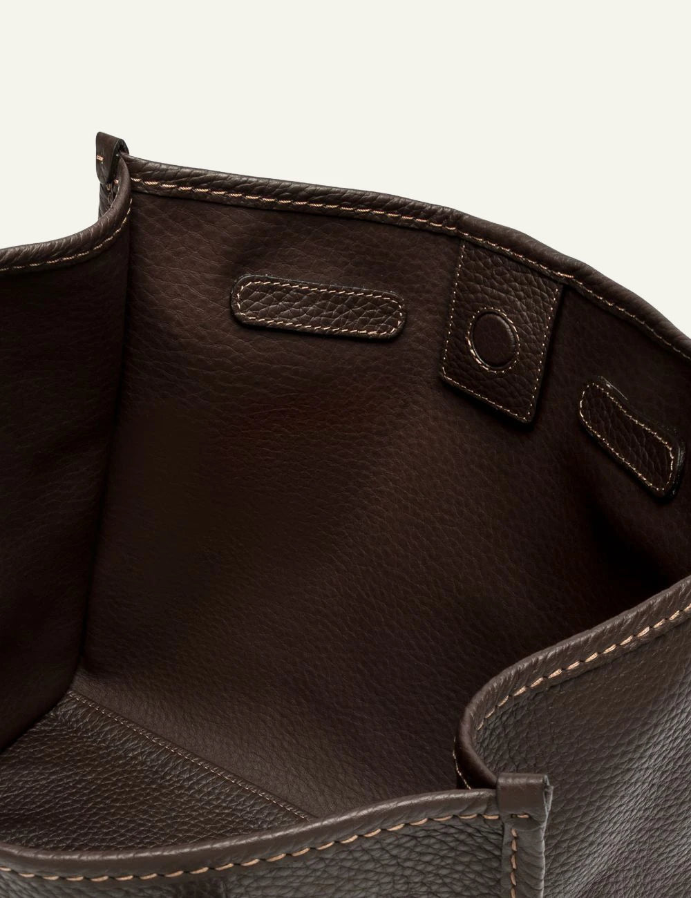 Women's Gianni Chiarini Marcella Hiking large brown double grain leather shopping tote bag top