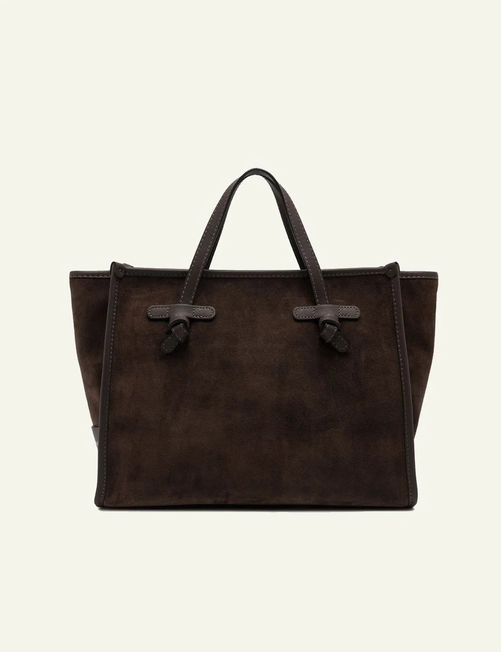 Women's Gianni Chiarini Miss Marcella 32 suede tote bag in brown with leather details back