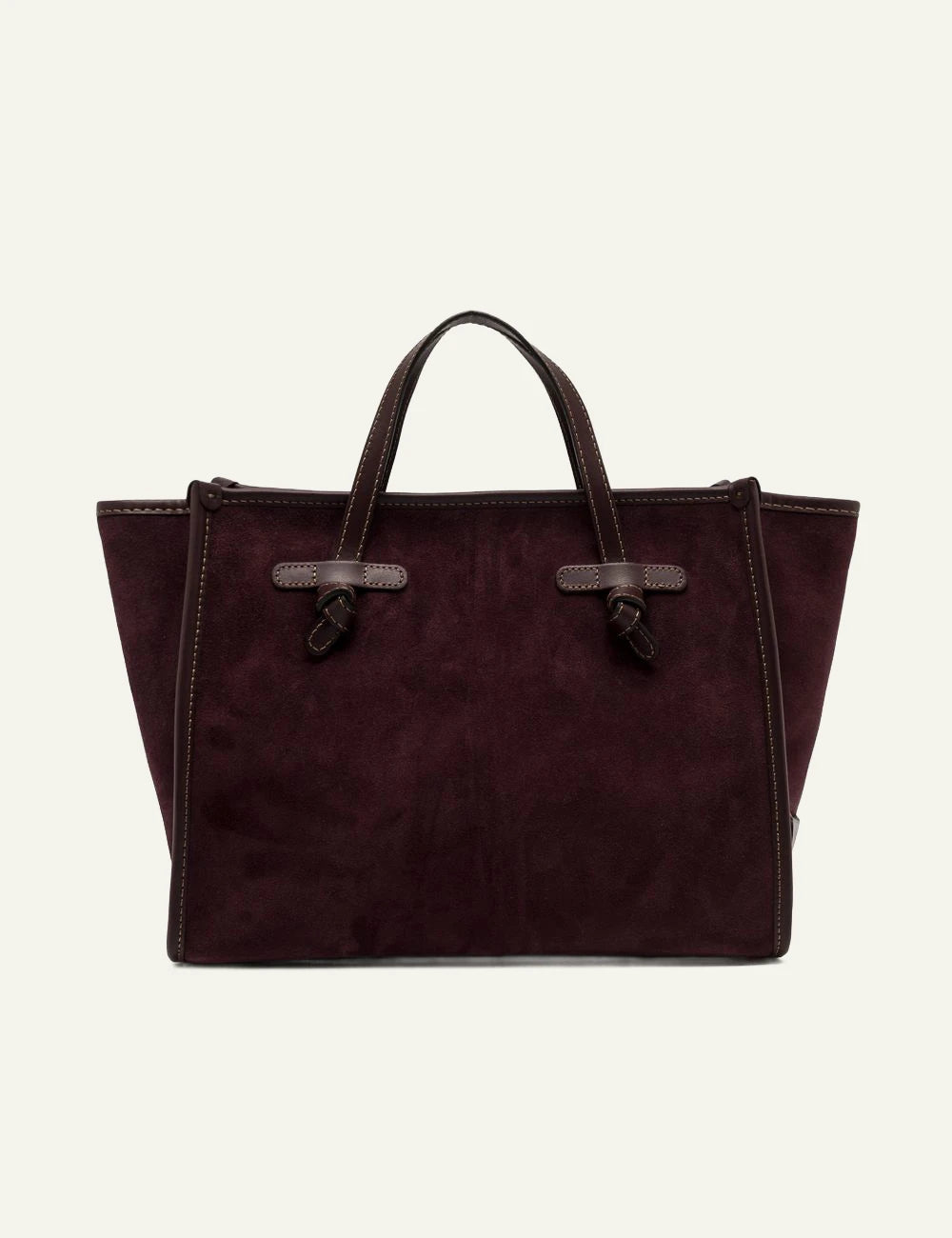Women's Gianni Chiarini Miss Marcella 32 suede tote bag in brown with leather details back