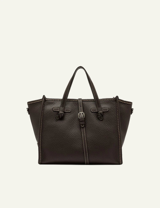 Women's Gianni Chiarini Miss Marcella Hiking 32 dark brown grain leather tote bag