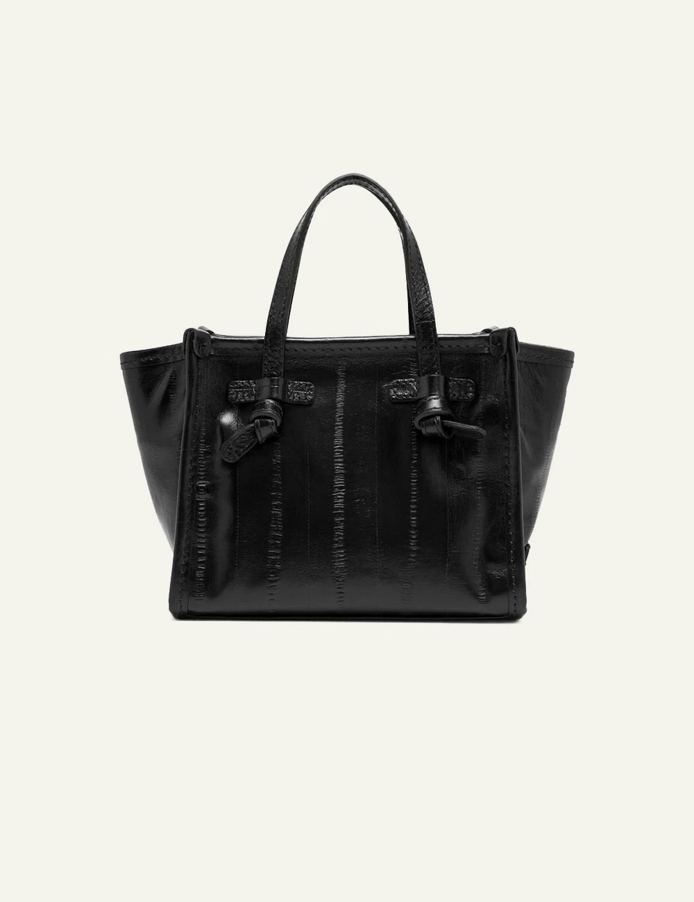 Women's Gianni Chiarini Miss Marcella Luxury small black eel effect leather tote bag back