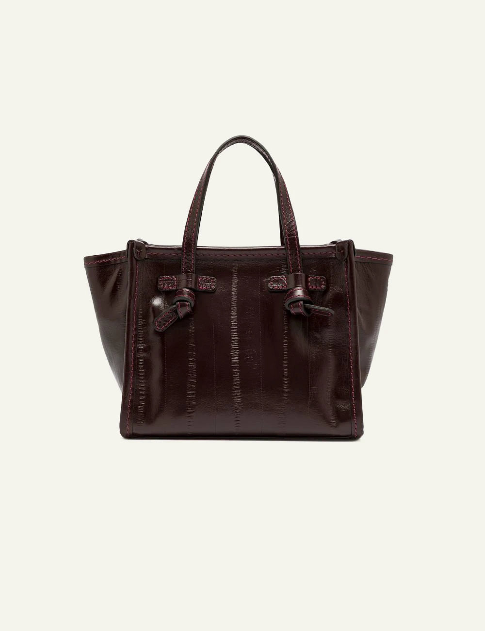 Women's Gianni Chiarini Miss Marcella Luxury small burgundy eel effect leather tote bag back