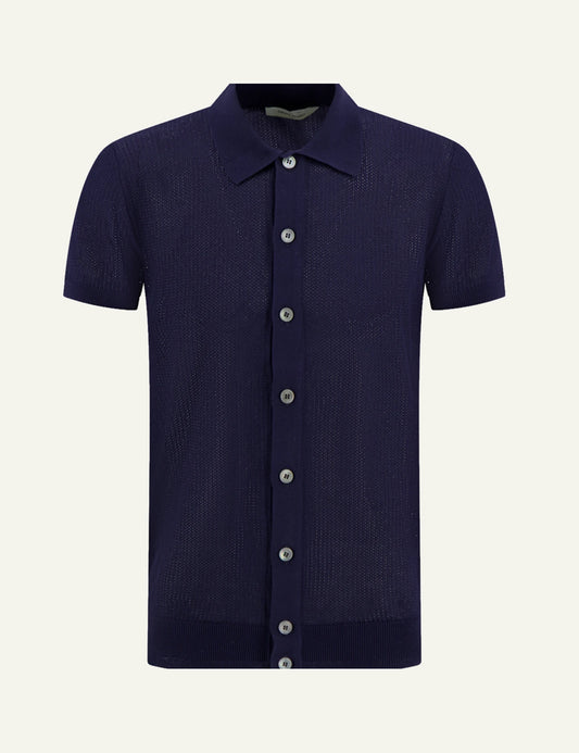 GRAN SASSO SHIRT S/SLV BLUE