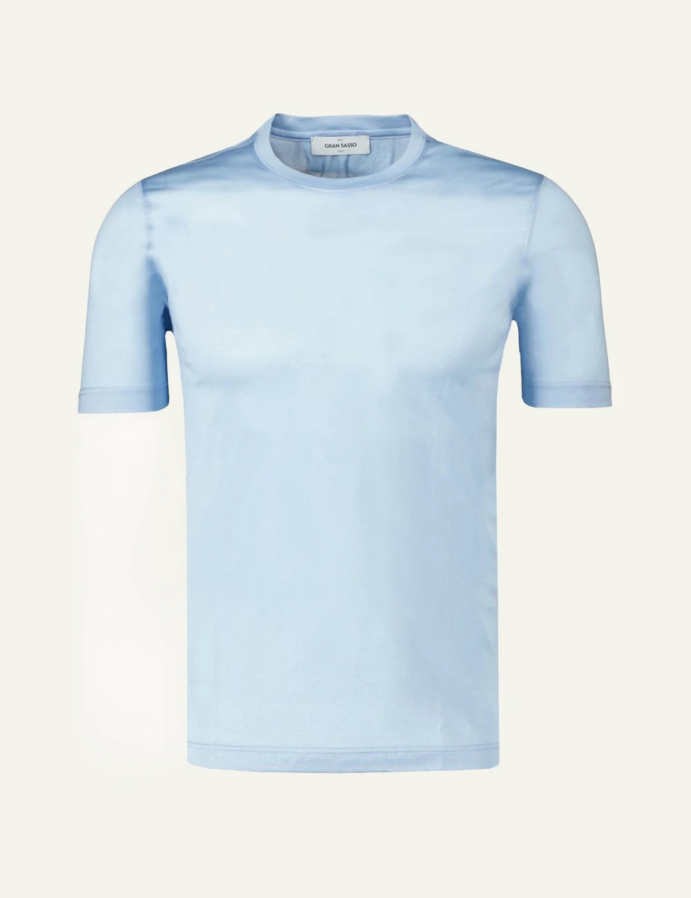Gran Sasso t-shirt light blue metallic look front view