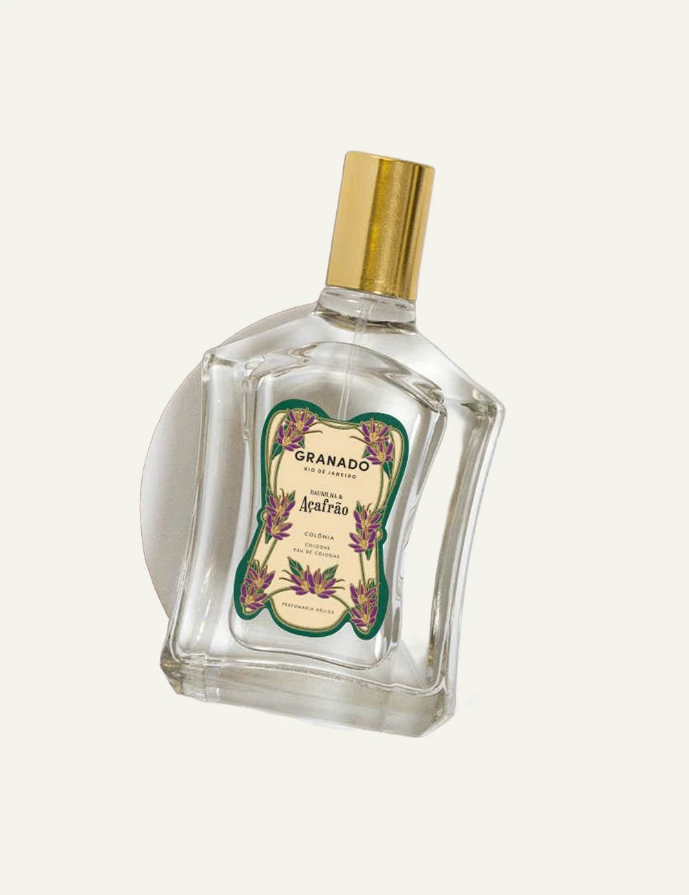 Granado Baunilha Acafrao eau de cologne bottle open cap top view