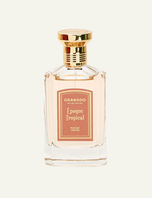 Granado Epoque Tropical perfume bottle coral label front view