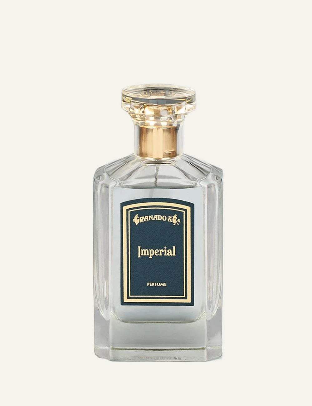 Granado Imperial perfume bottle dark green label front view