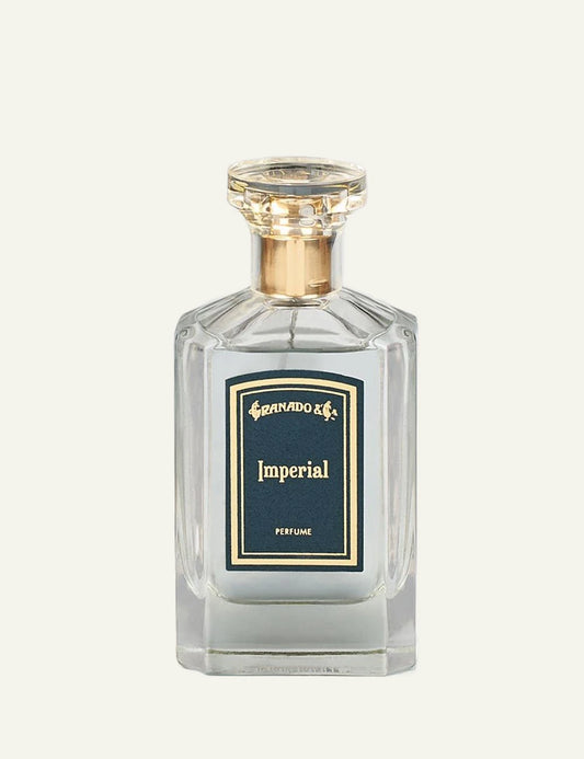 Granado Imperial perfume bottle dark green label front view