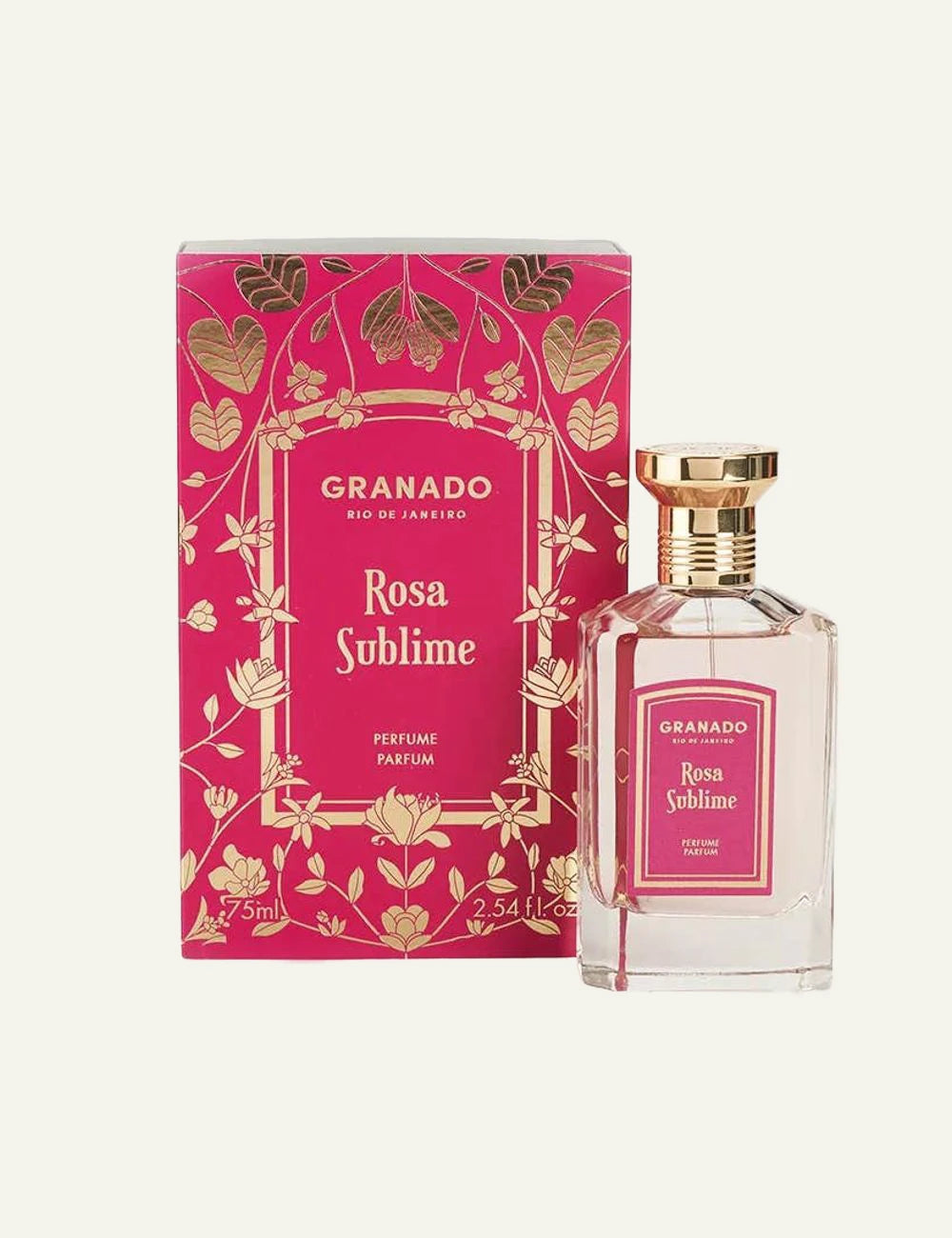 Granado Rosa Sublime perfume bottle amber floral fragrance full view