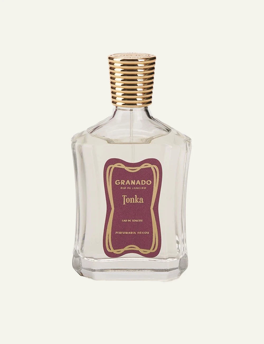 Granado Tonka eau de toilette bottle burgundy label front view