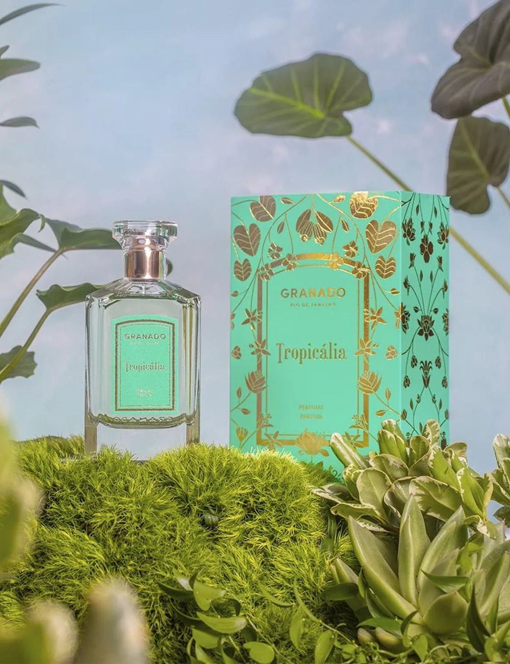 Granado Tropicalia perfume bottle oriental green fragrance box view
