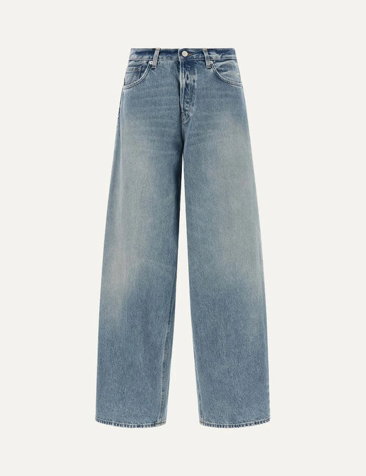 Haikure women Bethany light blue wide leg jeans with relaxed fit front view